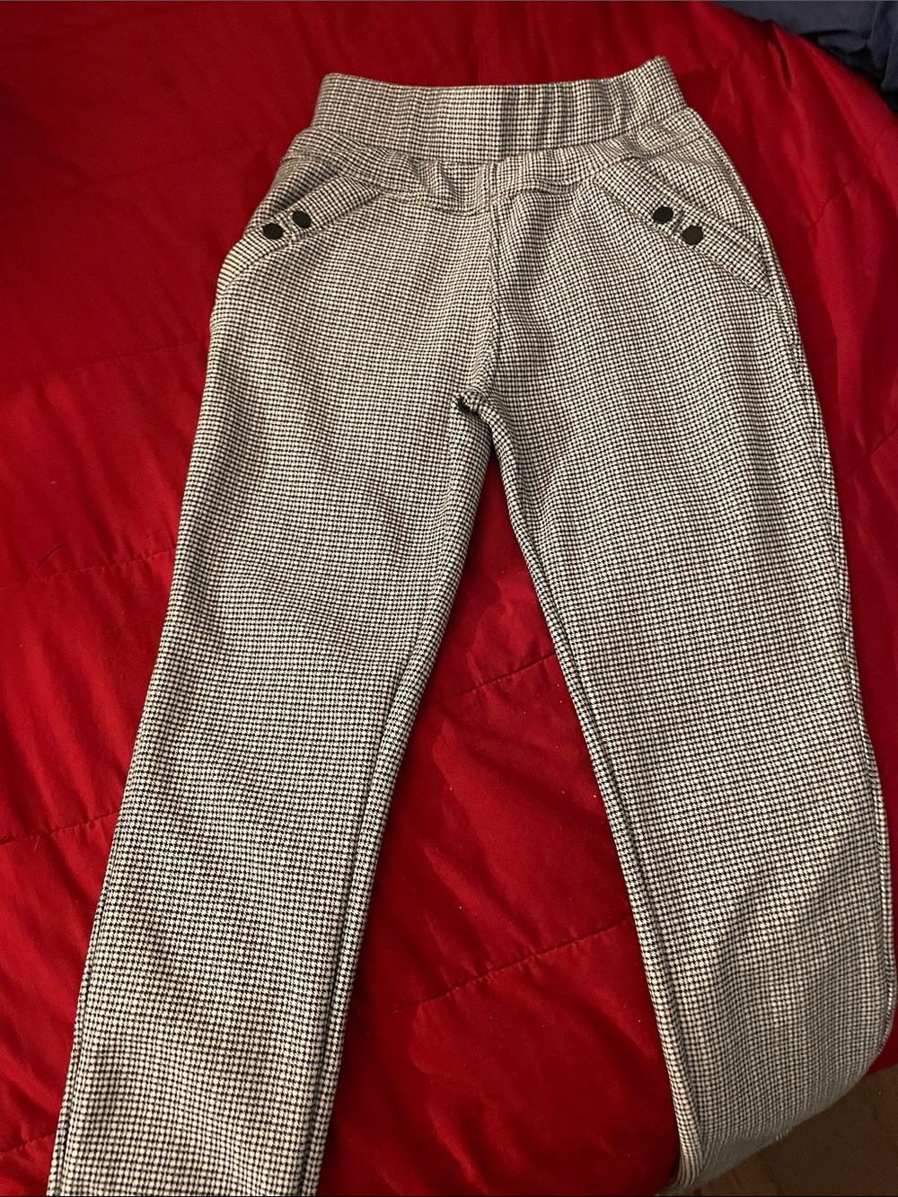 Men's Slim Houndstooth Dress Pants - Black & White